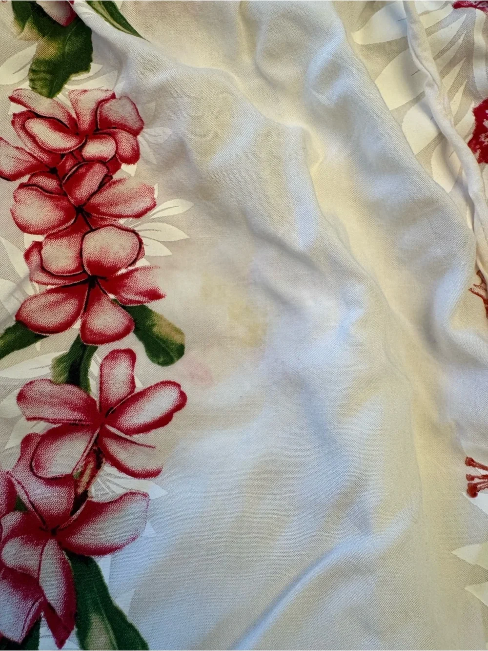 Favant Hawaii Floral Kaftan Top Drawstring Waist One Size Resort Wear